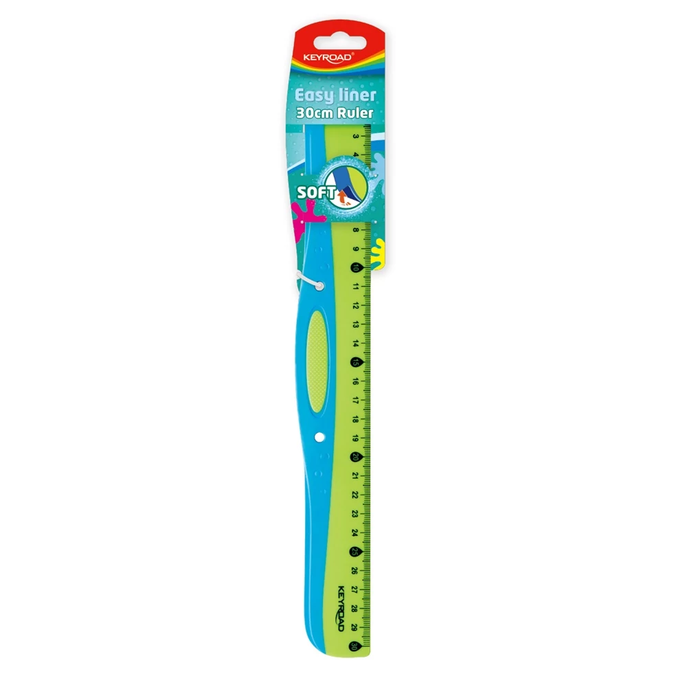 Vonalzó 30cm, Keyroad EasyLiner vegyes színek