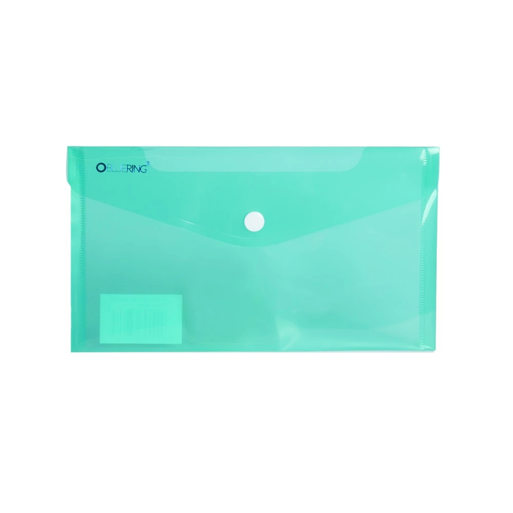 Irattartó tasak DL `csekk` patentos PP Bluering® transzparens zöld
