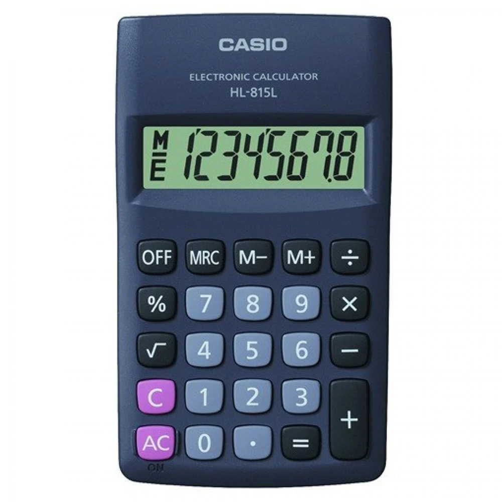 Zsebszámológép 8 digit Casio HL 815 l bk