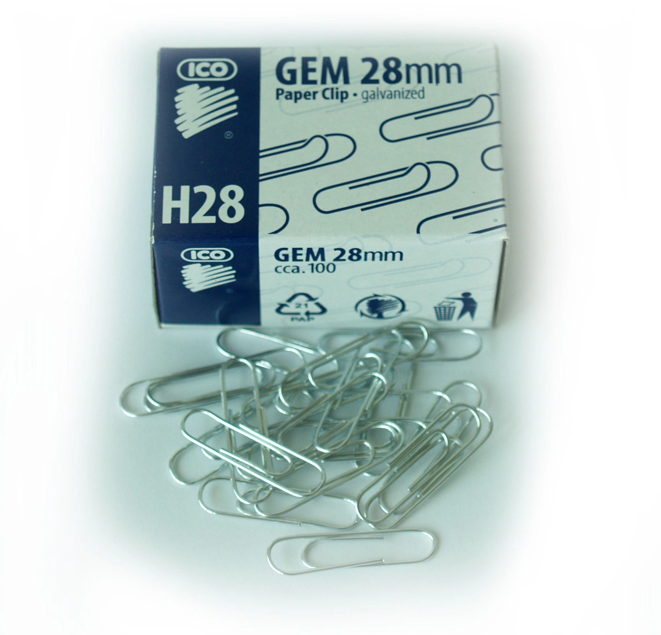 Gémkapocs ICO 28mm horganyzott 100db/doboz
